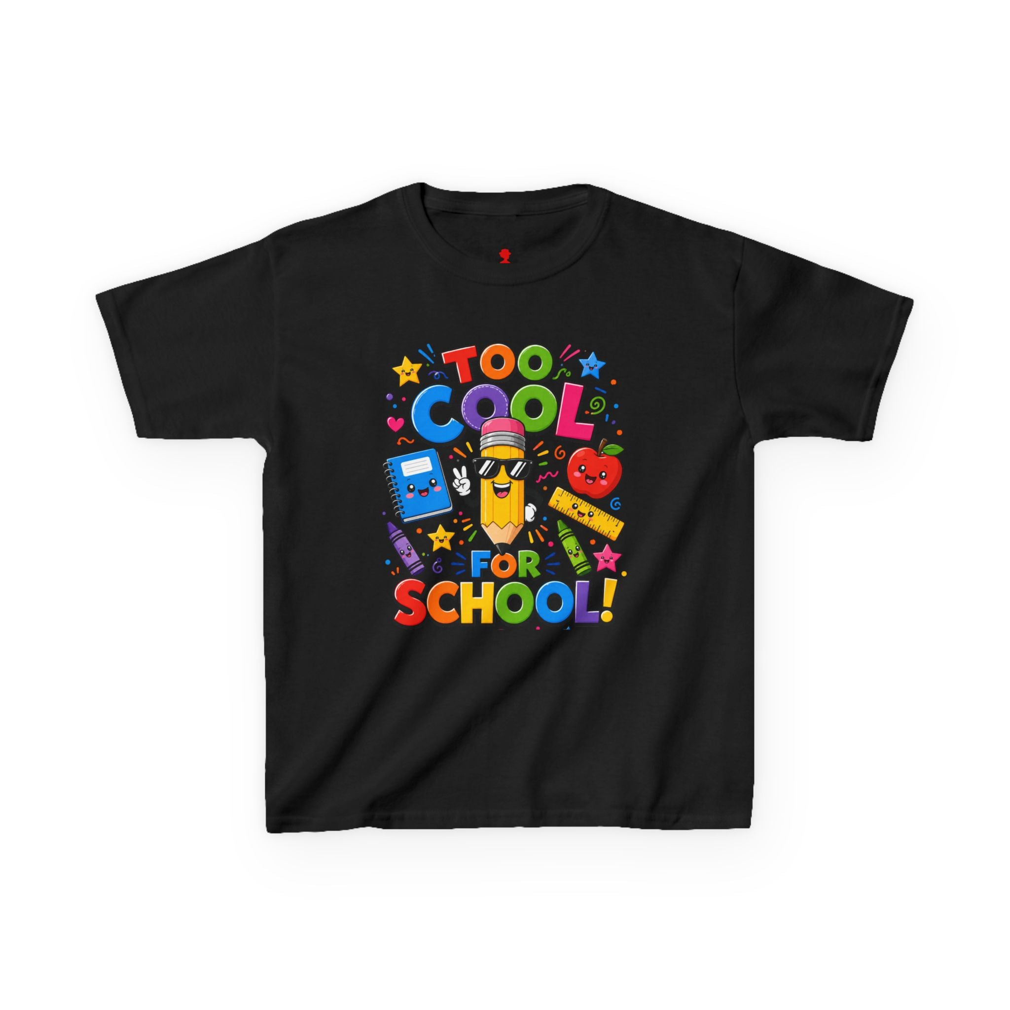 Too Cool For School Kids Tee | Cute Pencil School Supplies Back to School