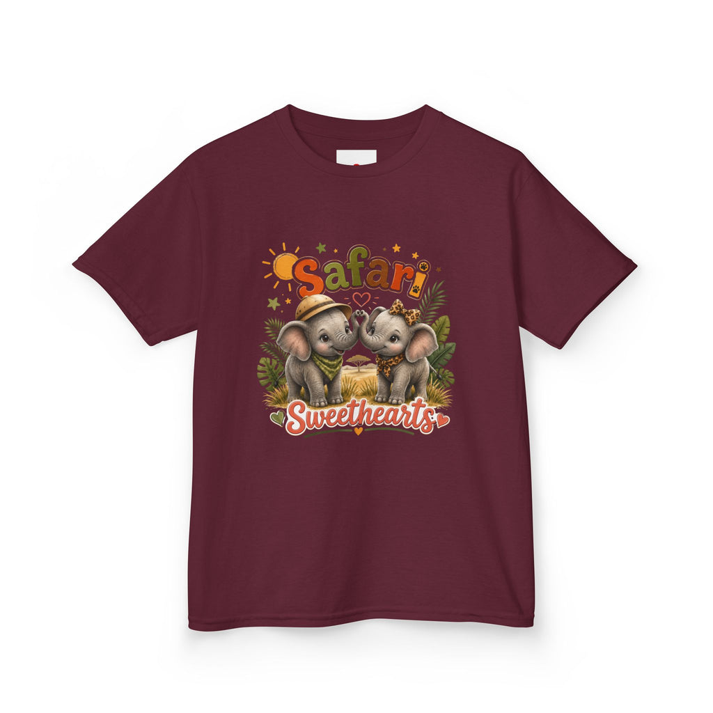 Kids Safari Sweethearts Tee — Cute Elephant Jungle Graphic T-Shirt