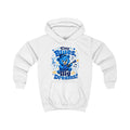 Kids Hoodie - "Tiny Blues Big Dreams" Cute Blue Bear Music Hoodie for Children