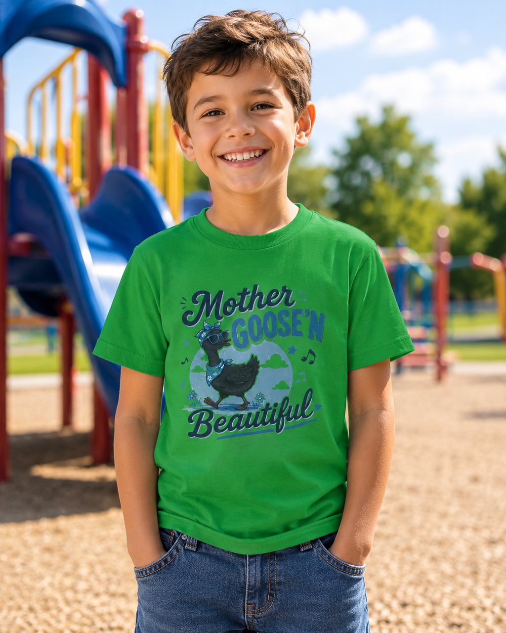 Kids T‑Shirt — "Mother Goose'n Beautiful" Nursery Rhyme Tee