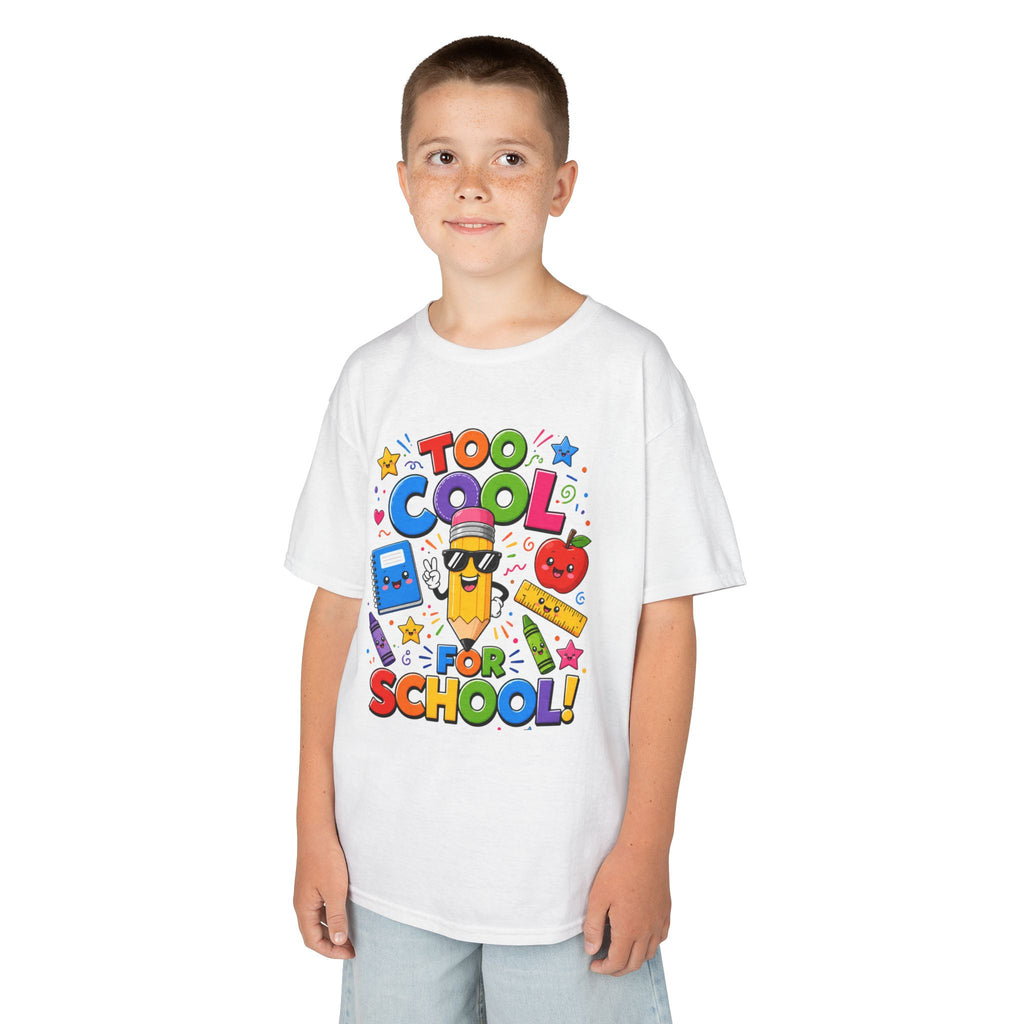 Too Cool For School Kids Tee | Cute Pencil School Supplies Back to School