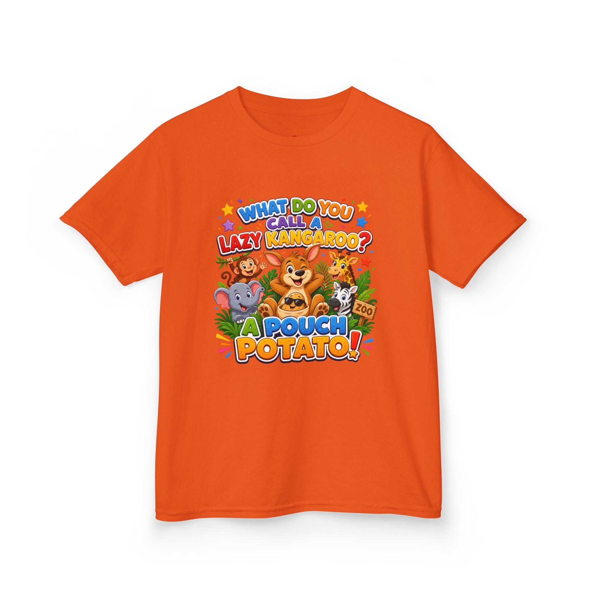 Lazy Kangaroo Pouch Potato Kids T-Shirt | Cute Animal Nursery Tee