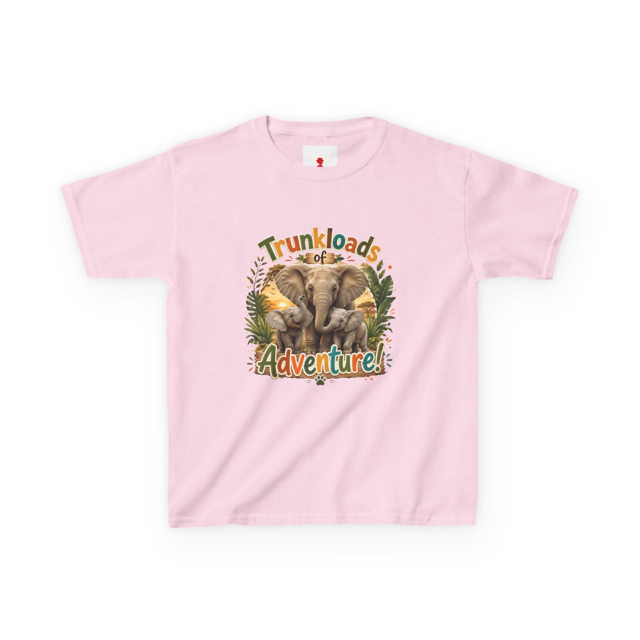 Kids Tee - "Trunkloads of Adventure" Elephant Graphic
