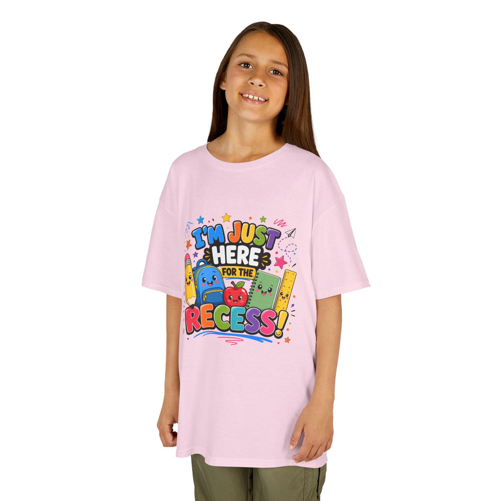 I'm Just Here for Recess Kids T-Shirt | Playful School Graphic Tee