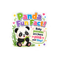 Panda Fun Fact! Kiss-Cut Vinyl Sticker — Cute Baby Panda Design