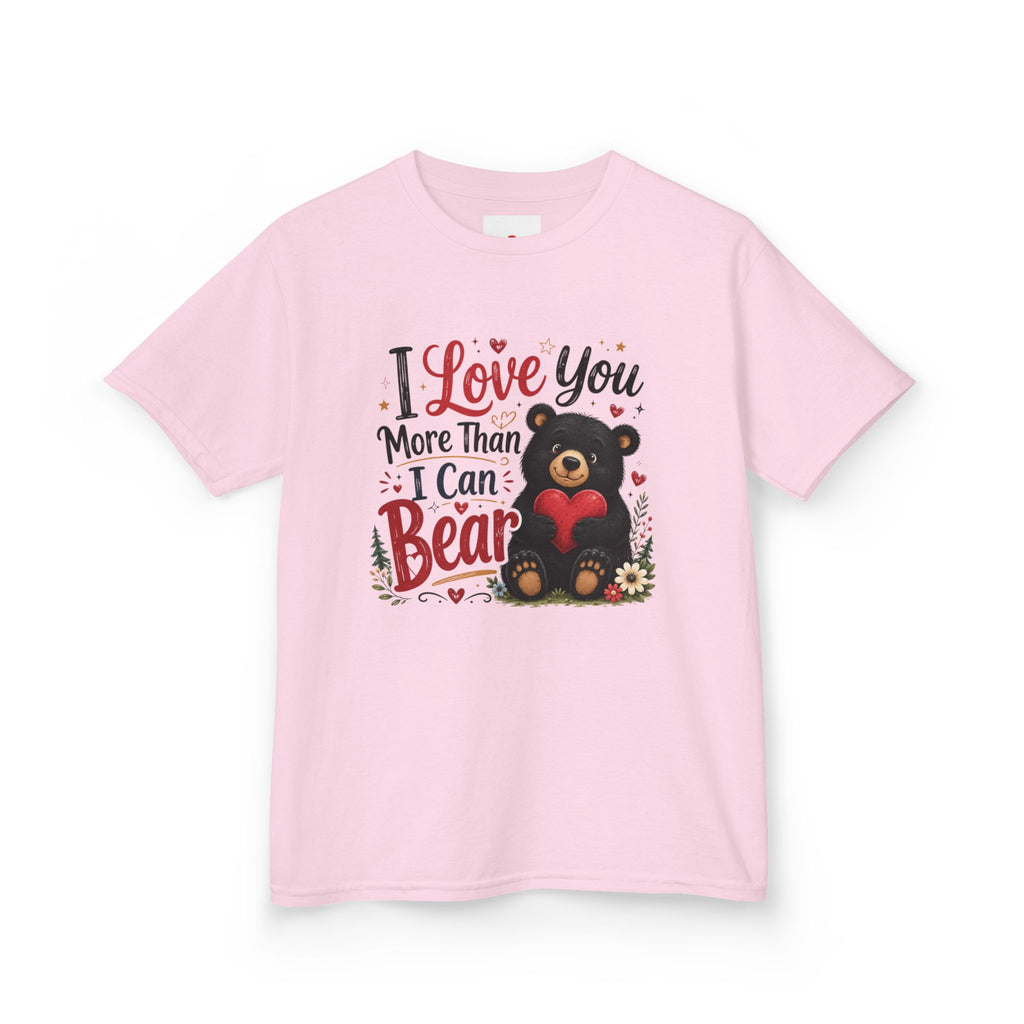 Kids T-Shirt - "I Love You More Than I Can Bear" Cute Bear Valentine Tee