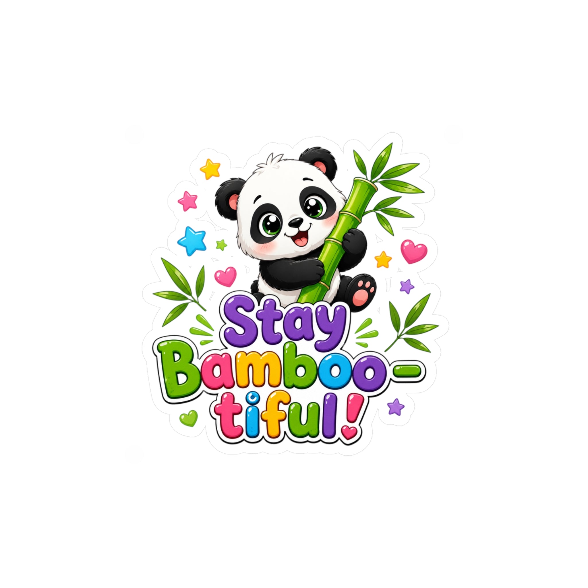 Stay Bamboo-tiful Panda Vinyl Sticker