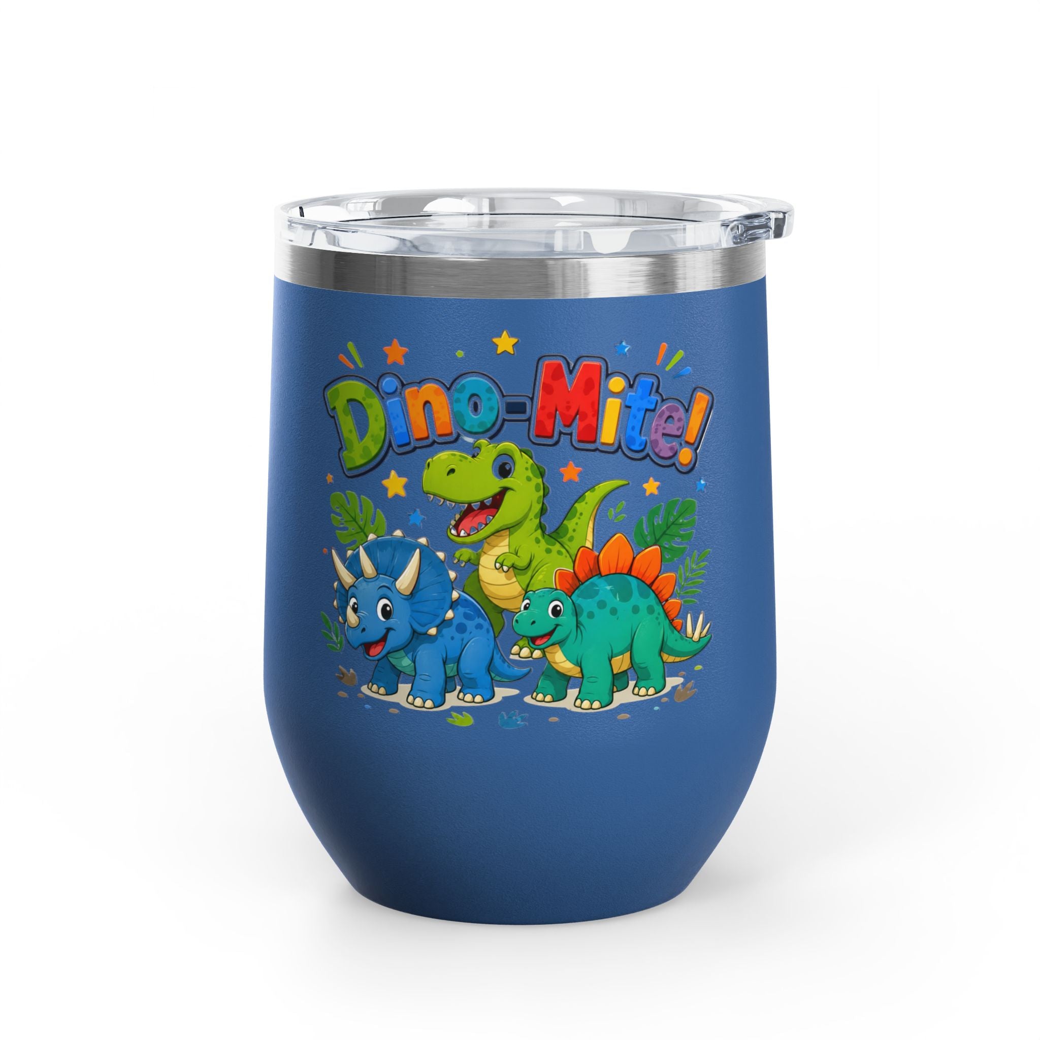 "Dino-Mite!" Cute Kids Dinosaur 12oz Insulated Tumbler