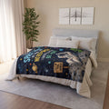 Astronaut & Alien Space Joke Blanket — "I Told My Space Joke... No Response" Cozy Throw