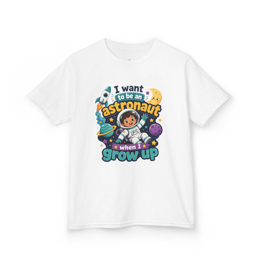 Kids Astronaut T-Shirt — "I Want to Be an Astronaut When I Grow Up" Space Tee