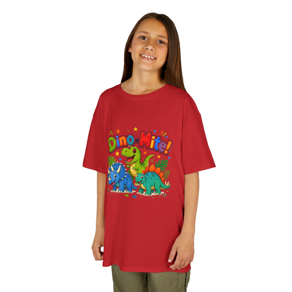 Kids T-Shirt - "Dino-Mite!" Colorful Dino Crew Tee for Toddlers & Kids