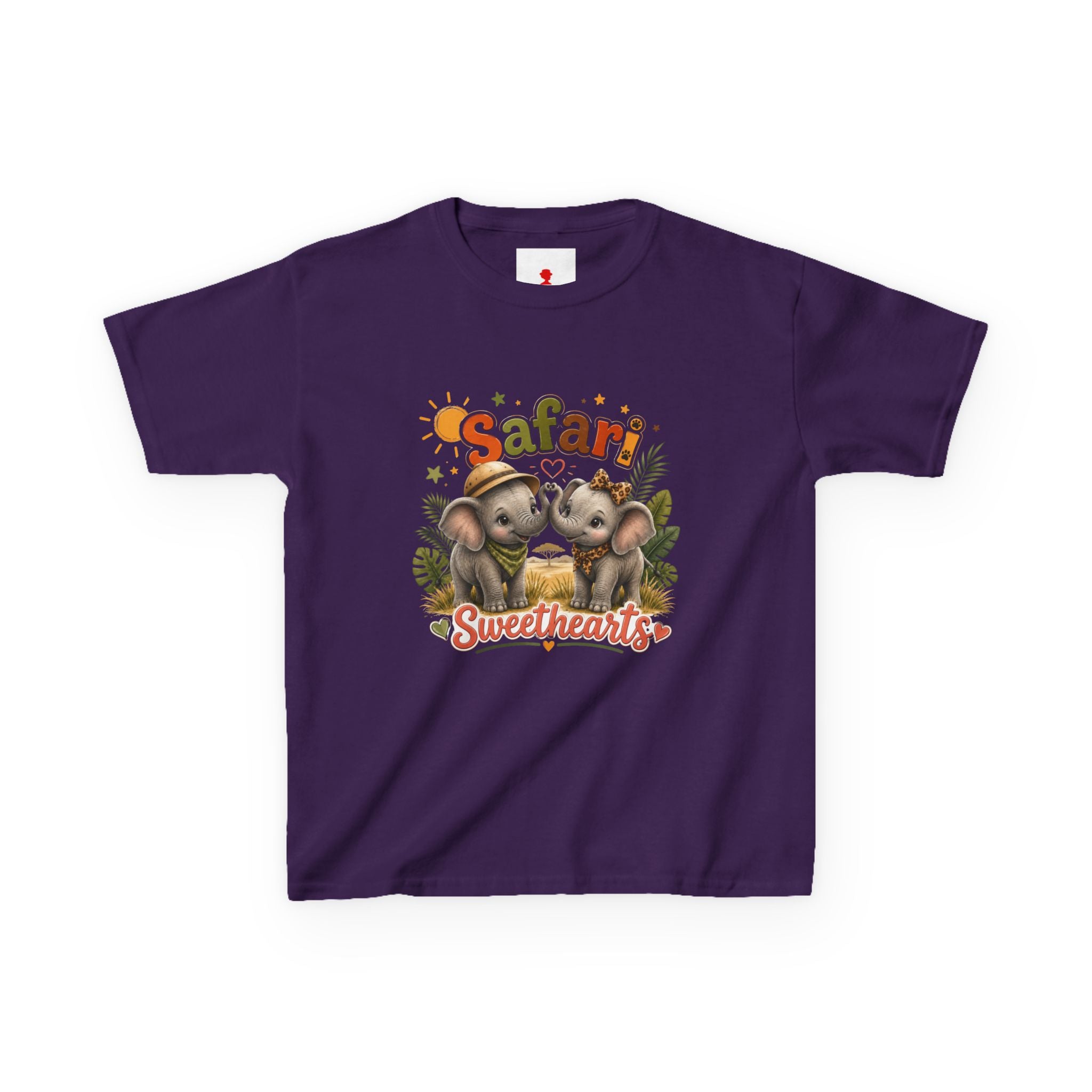 Kids Safari Sweethearts Tee — Cute Elephant Jungle Graphic T-Shirt