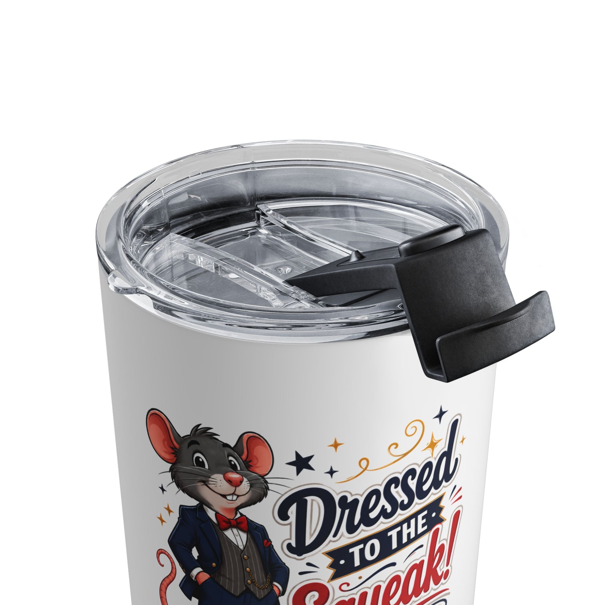 Dressed to the Squeak! 10oz Tumbler – Cute Dapper Mouse Travel Cup