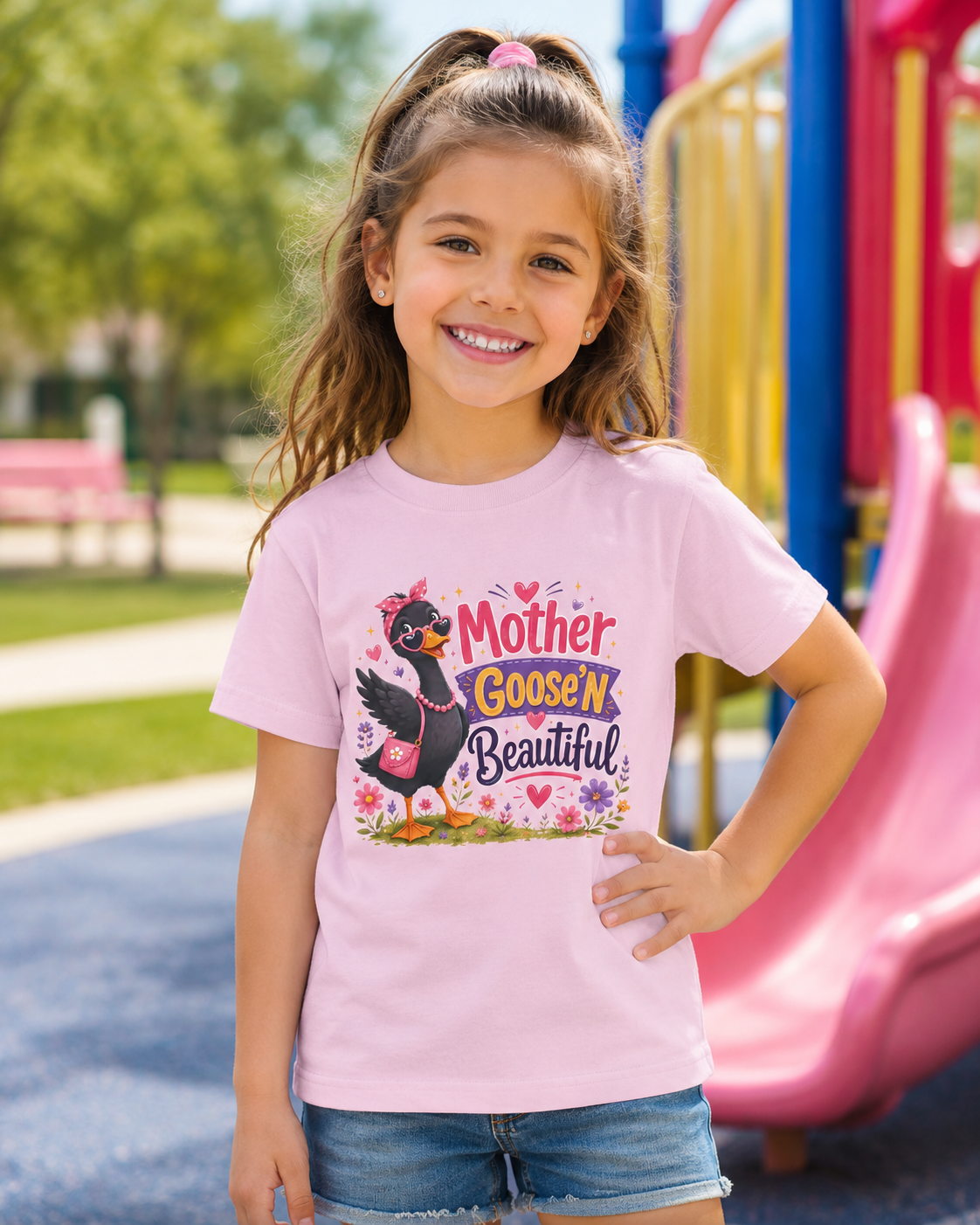 Mother Goose'n Beautiful Kids Tee