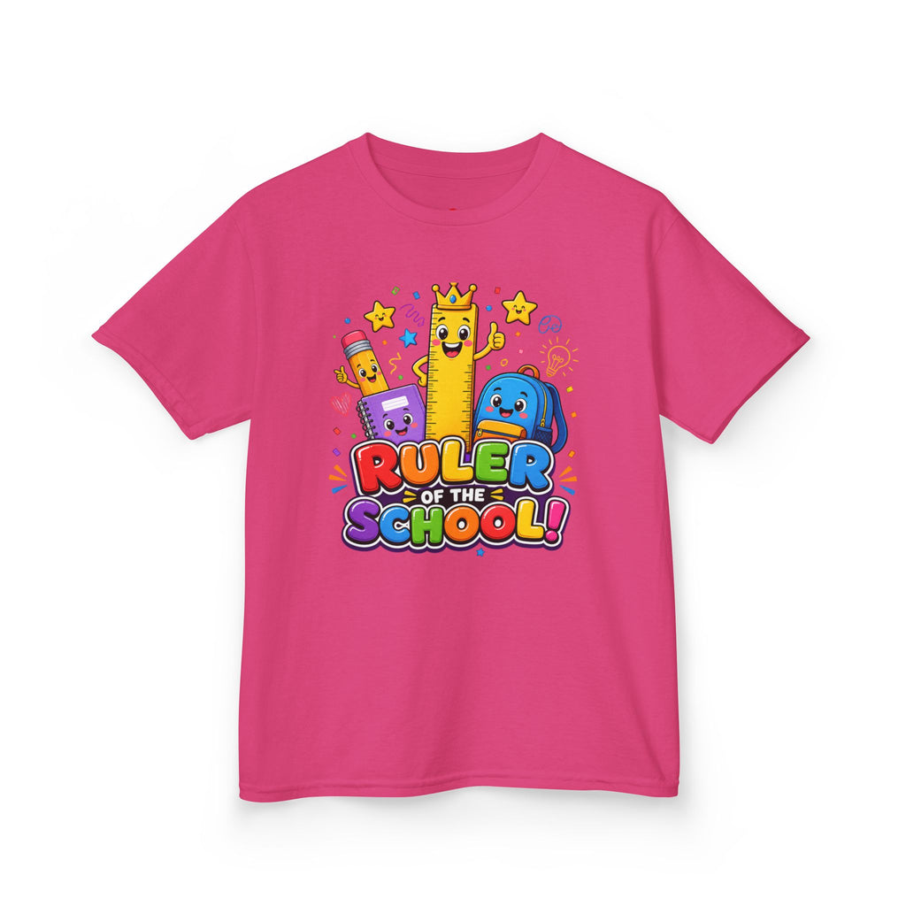 Ruler of the School kids T-Shirt | Cute School Supplies Graphic