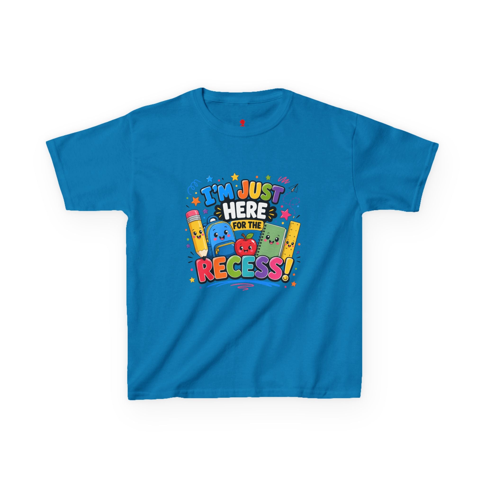 I'm Just Here for Recess Kids T-Shirt | Playful School Graphic Tee
