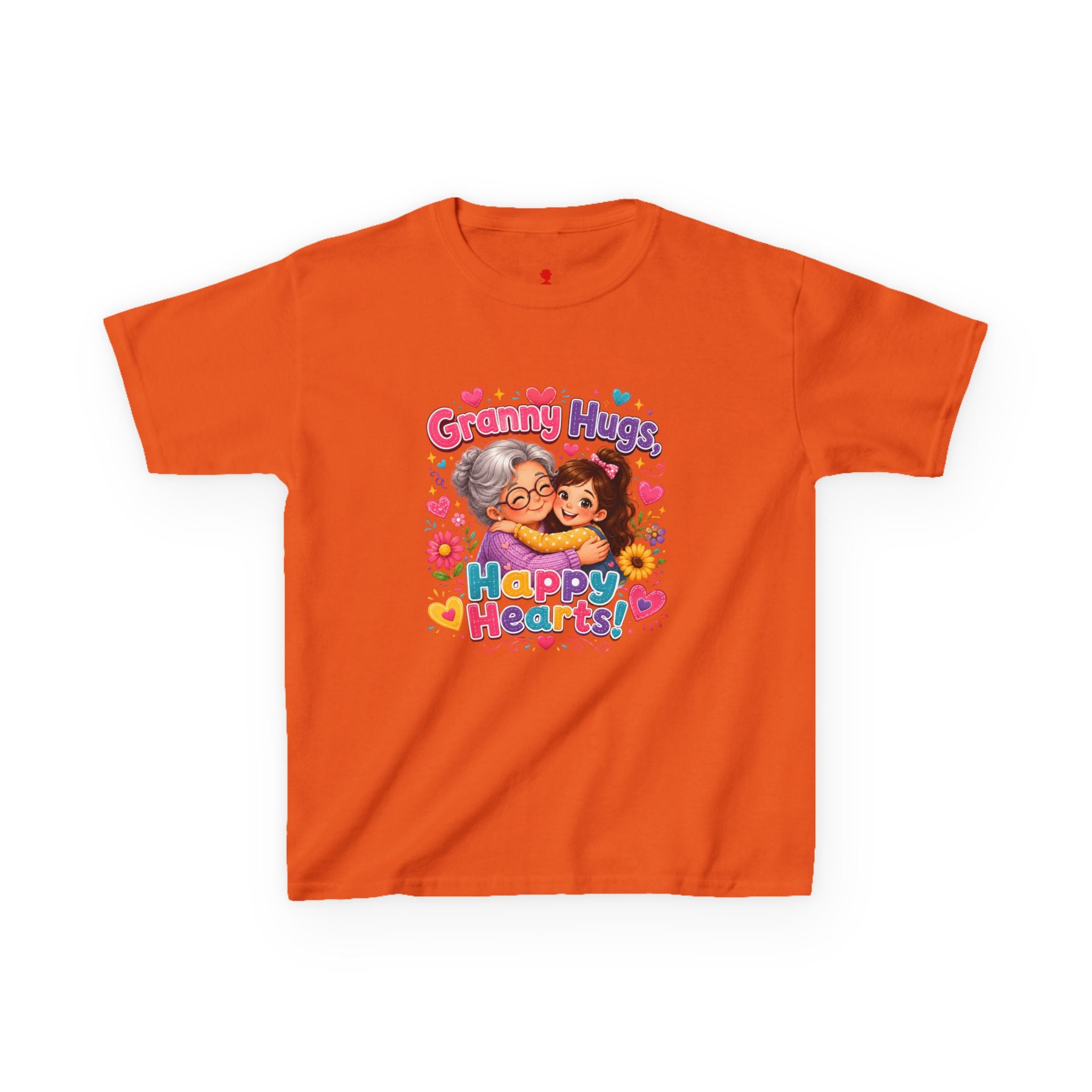 Granny Hugs Happy Hearts Tee | Grandma Grandchild Cute Illustration
