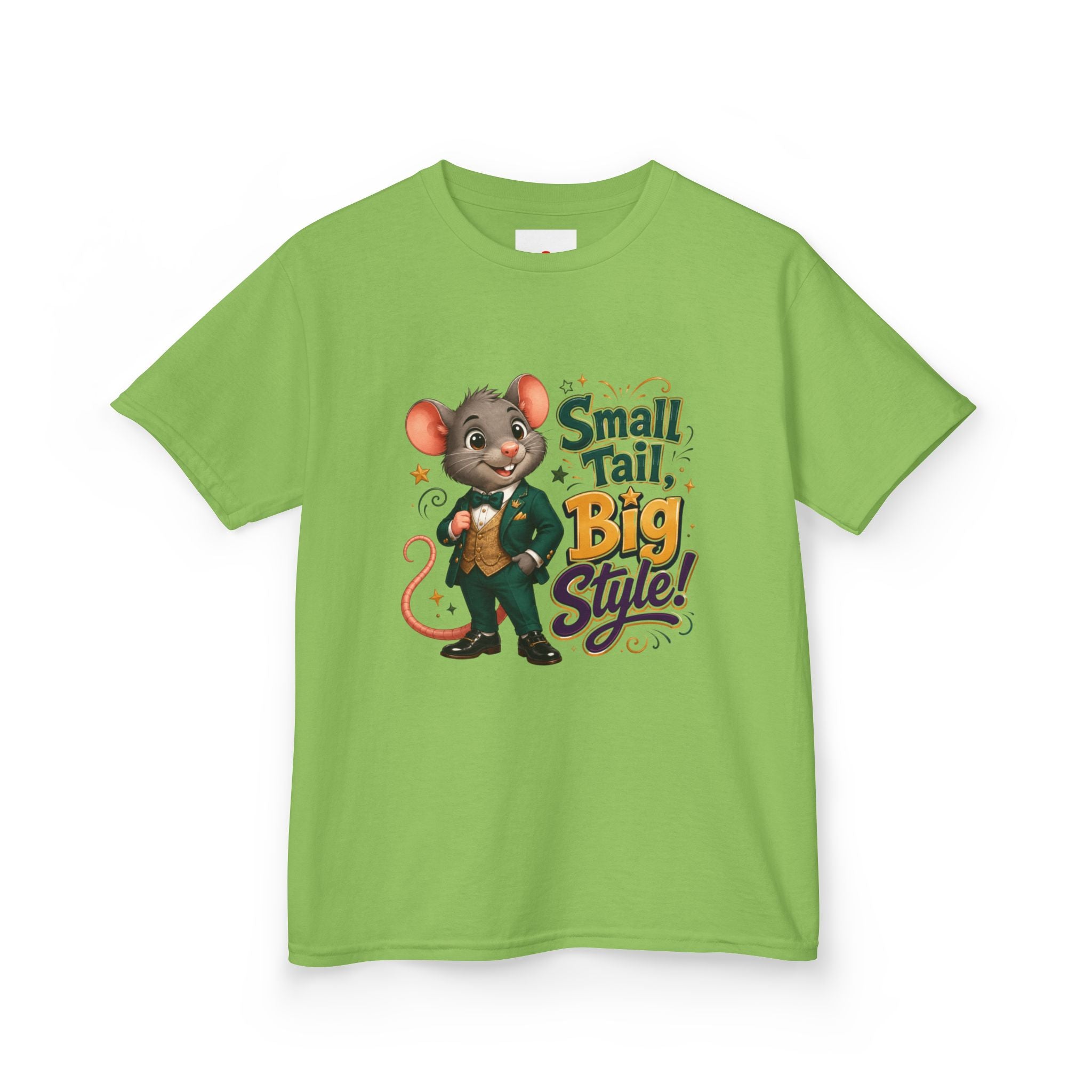 Kids T-Shirt — “Small Tail, Big Style!” Cartoon Mouse Graphic Tee