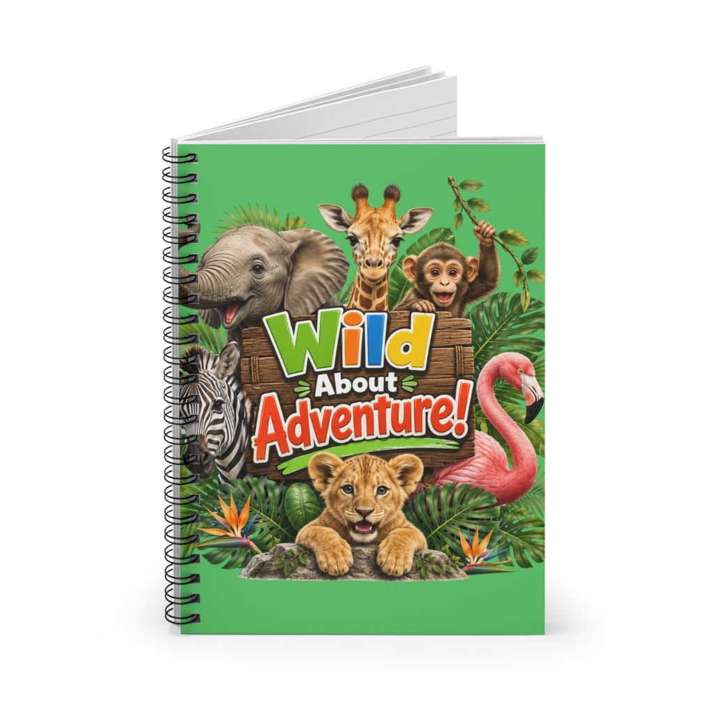 Wild About Adventure! Spiral Notebook — Kids Jungle Animal Ruled Journal