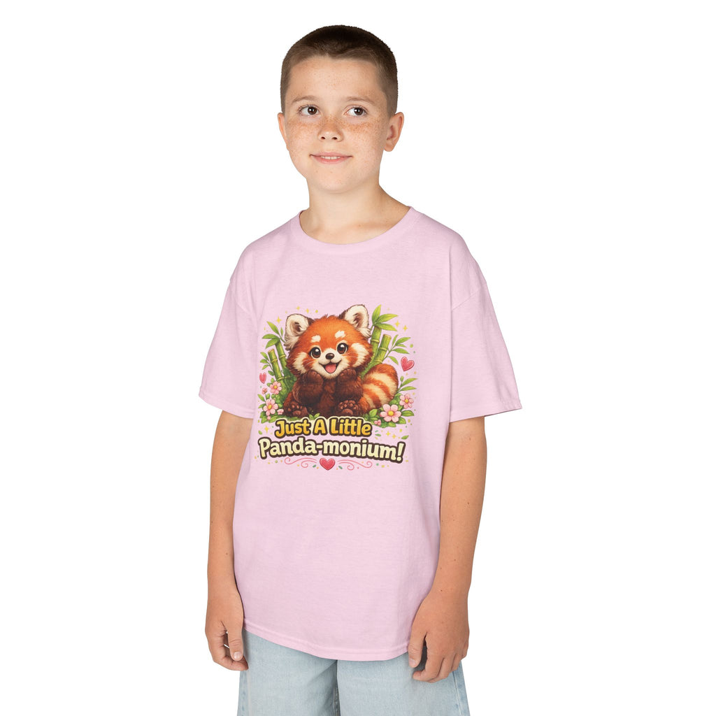 Red Panda Illustration Kids T-Shirt | "Just A Little Panda-monium"
