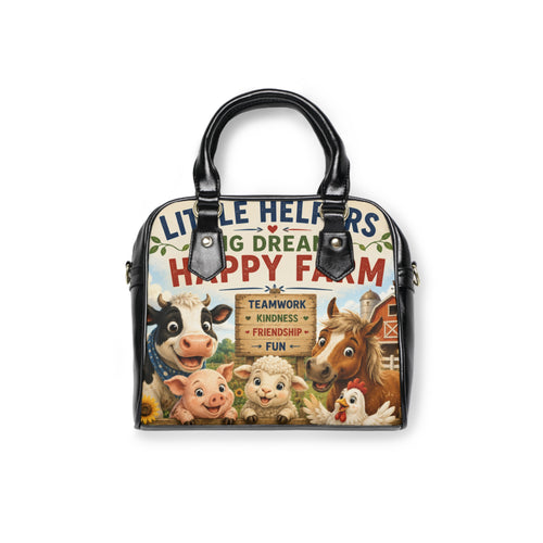 Happy Farm Little Helpers Shoulder Handbag — Cute Animal Farmhouse Purse