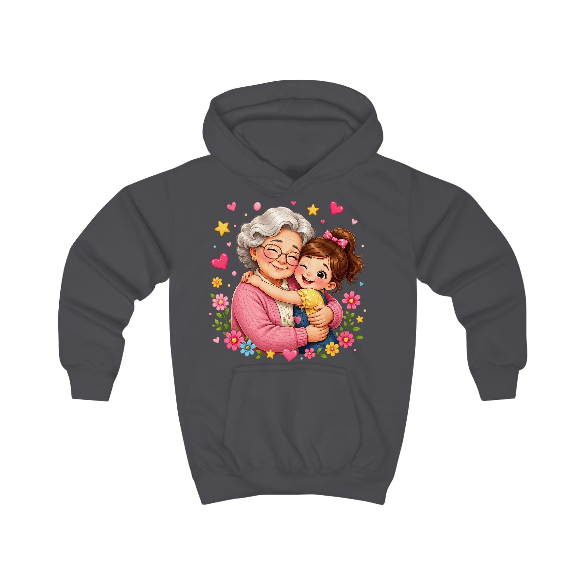 Grandma and Me Kids Hoodie — Cute Grandma Hug Graphic Pullover for Children