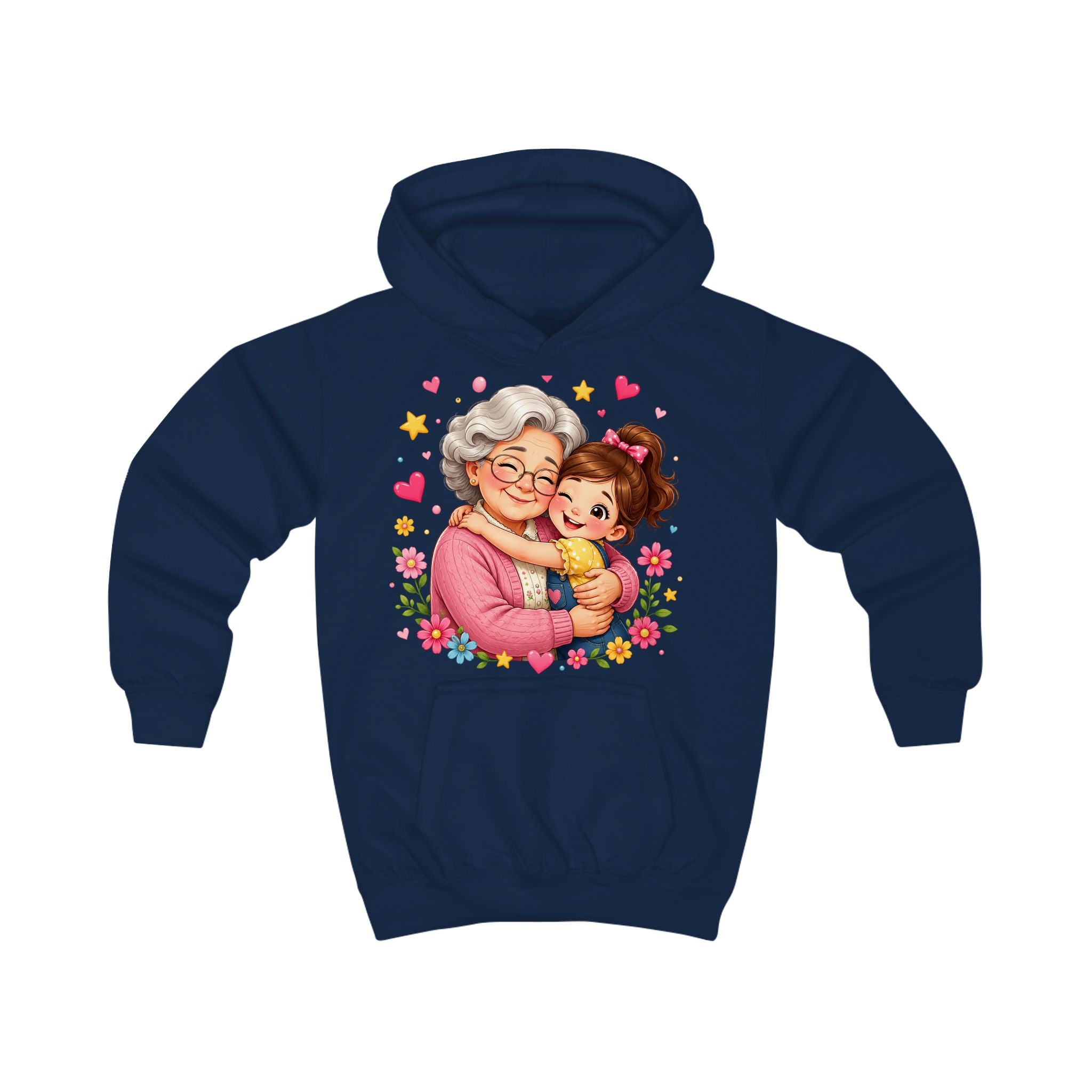 Grandma and Me Kids Hoodie — Cute Grandma Hug Graphic Pullover for Children