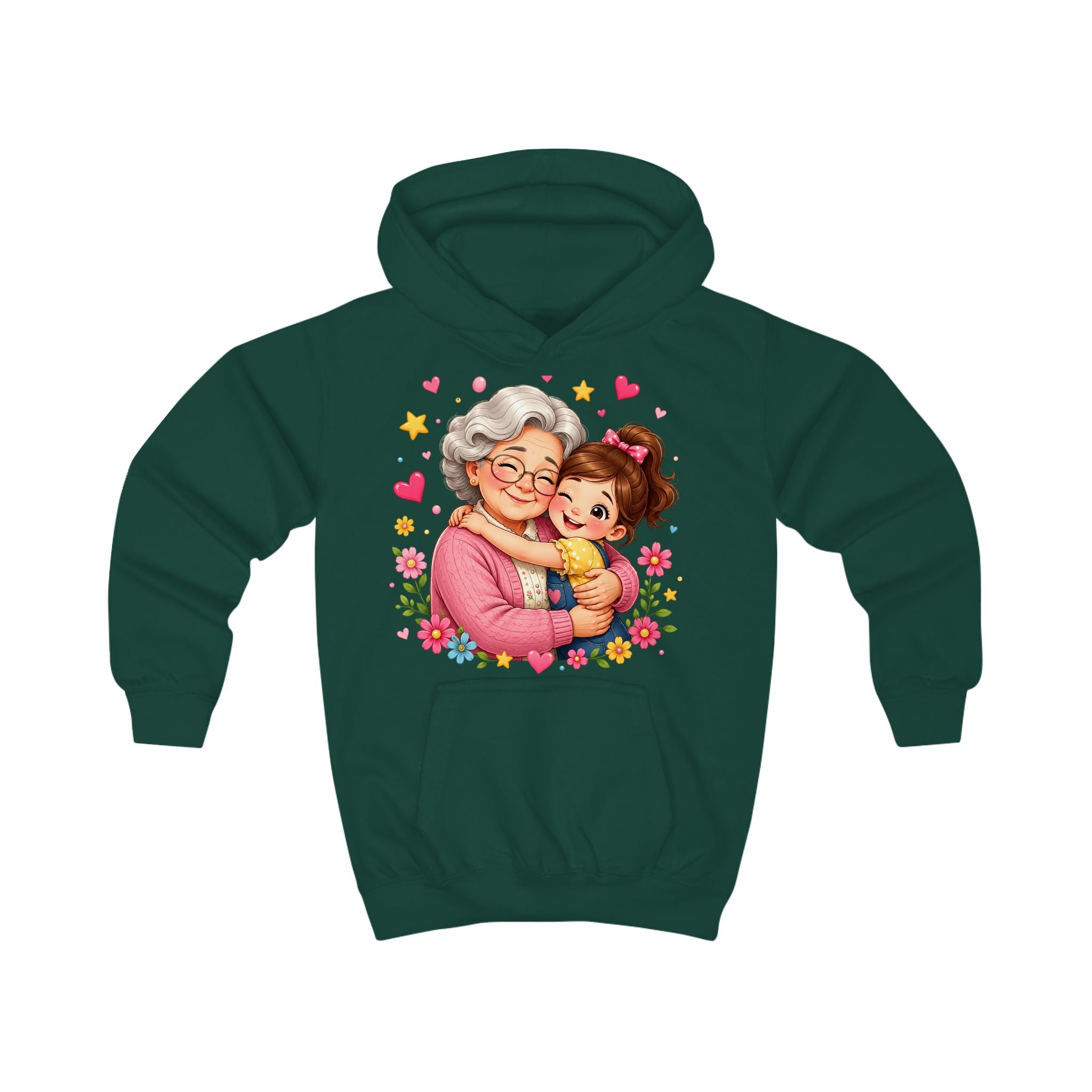 Grandma and Me Kids Hoodie — Cute Grandma Hug Graphic Pullover for Children