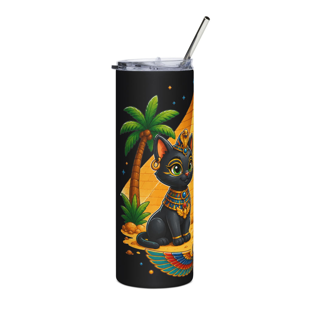 Egyptian Cat and Camel Tumbler | 20oz Stainless Steel Travel Cup