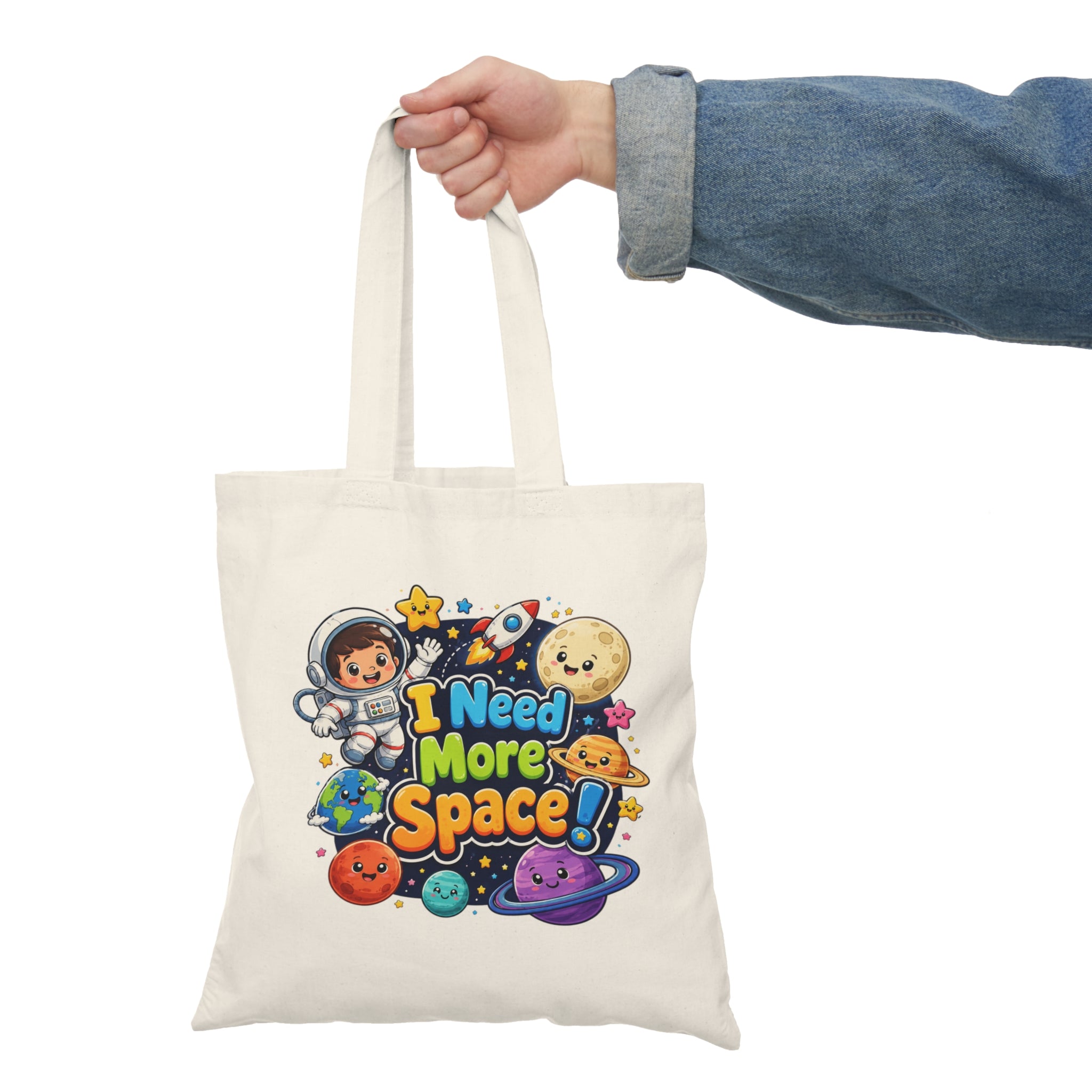I Need More Space Cute Astronaut Tote Bag