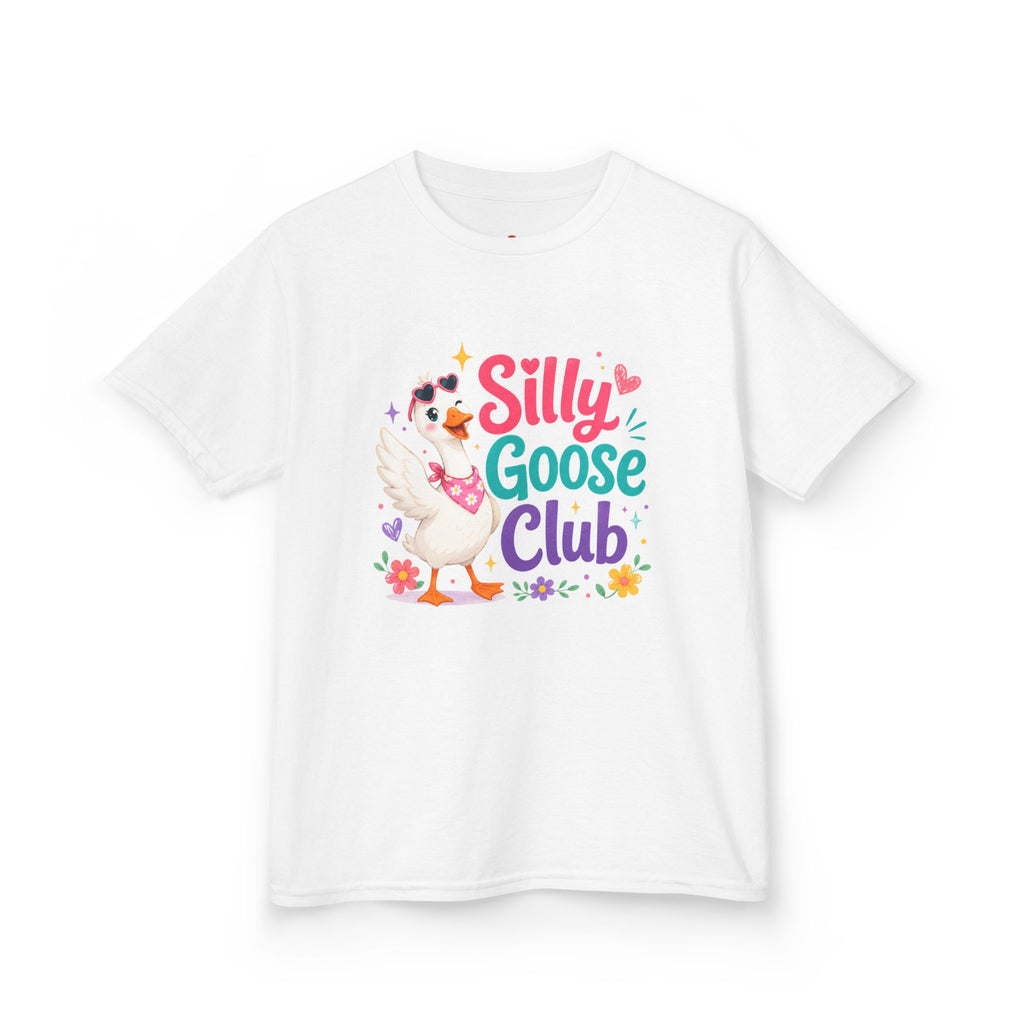 Kids T-Shirt — "Silly Goose Club" Cute Cartoon Goose Tee for Toddlers & Preschoolers