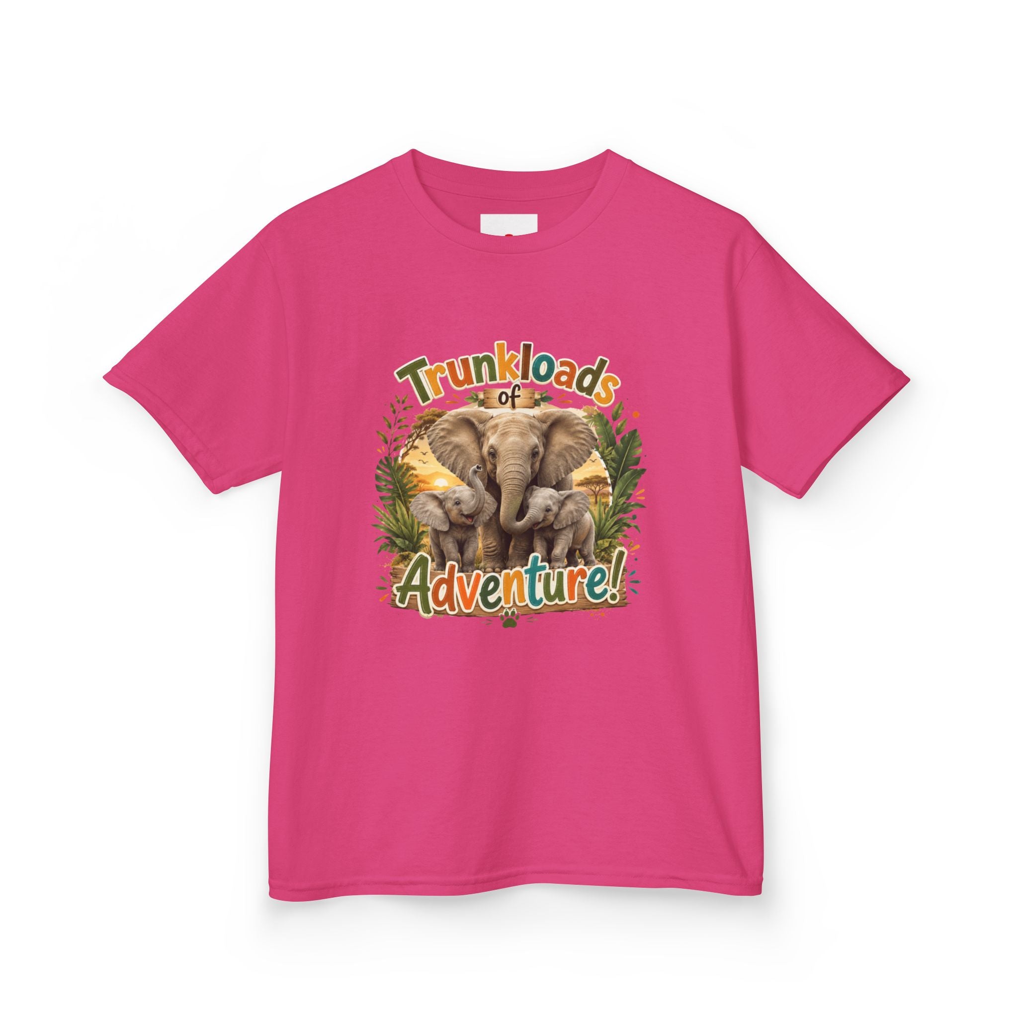 Kids Tee - "Trunkloads of Adventure" Elephant Graphic