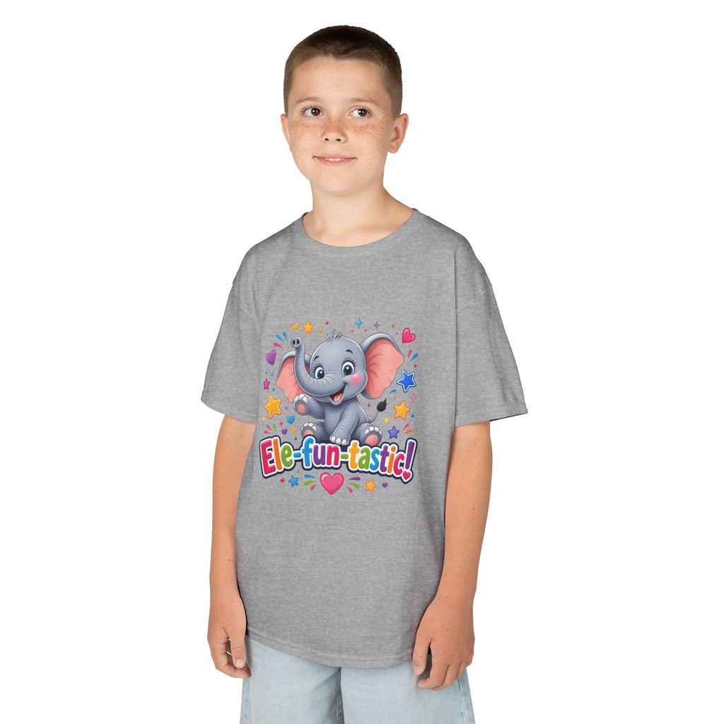 Kids T-Shirt — "Ele-fun-tastic!" Cute Elephant Graphic Tee for Toddlers, Birthday & Playtime