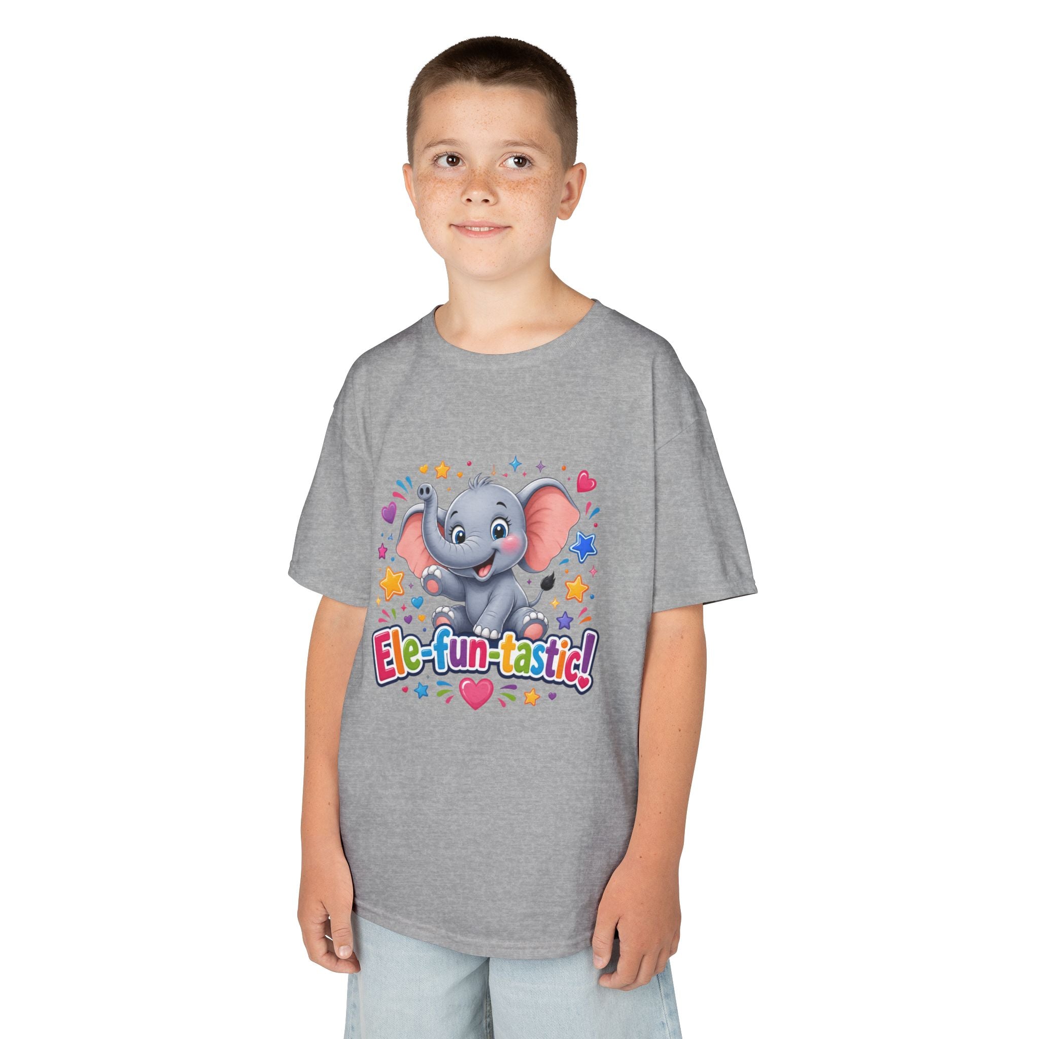 Kids T-Shirt — "Ele-fun-tastic!" Cute Elephant Graphic Tee for Toddlers, Birthday & Playtime