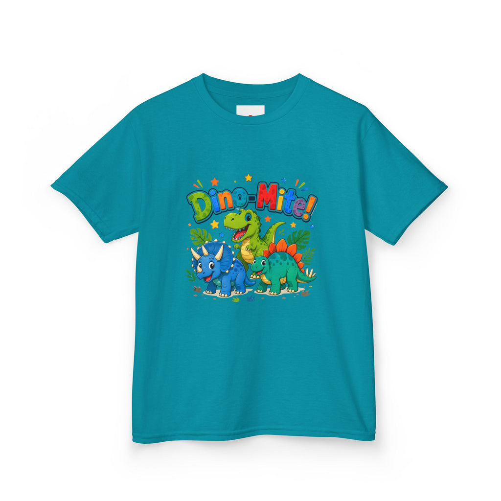 Kids T-Shirt - "Dino-Mite!" Colorful Dino Crew Tee for Toddlers & Kids