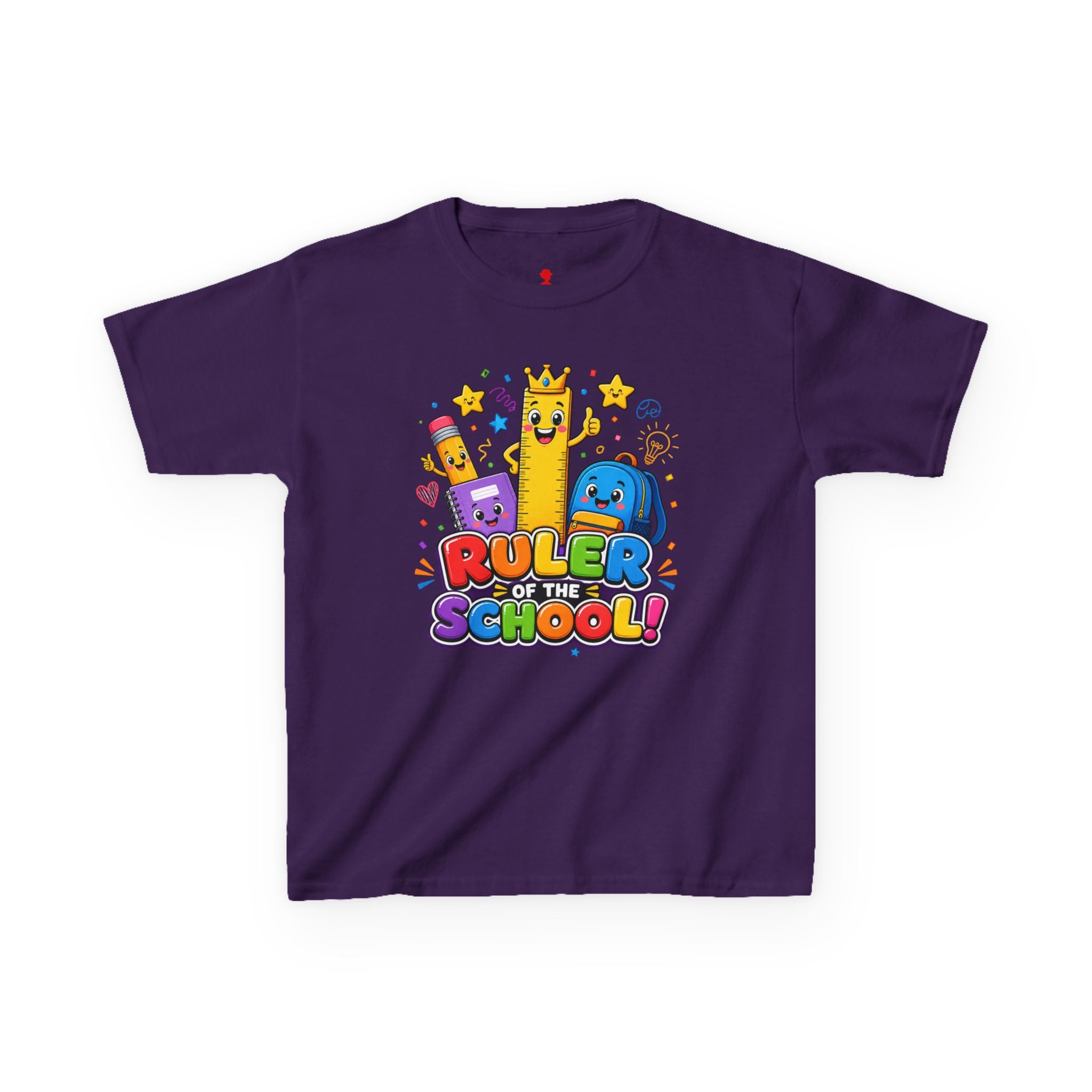 Ruler of the School kids T-Shirt | Cute School Supplies Graphic