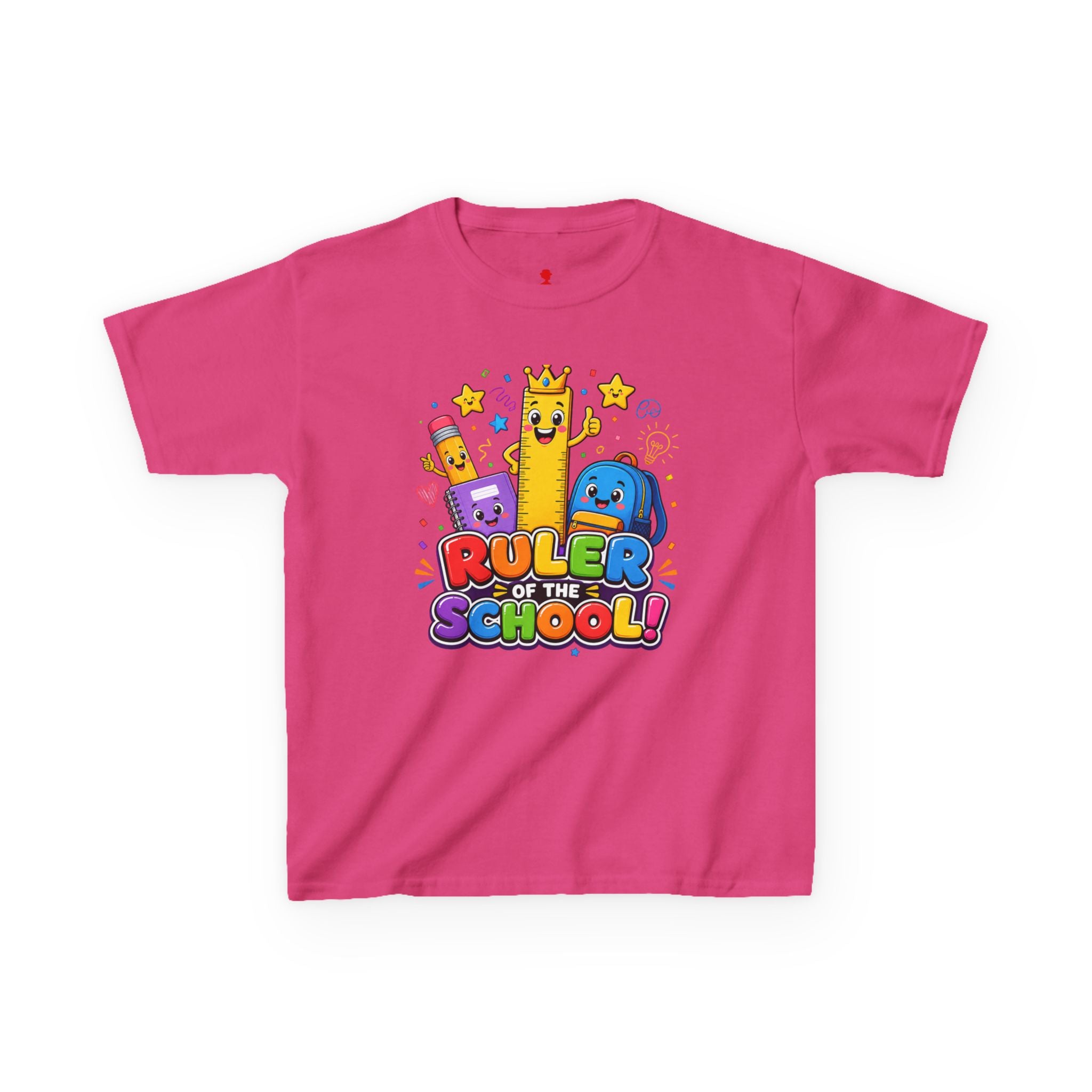 Ruler of the School kids T-Shirt | Cute School Supplies Graphic
