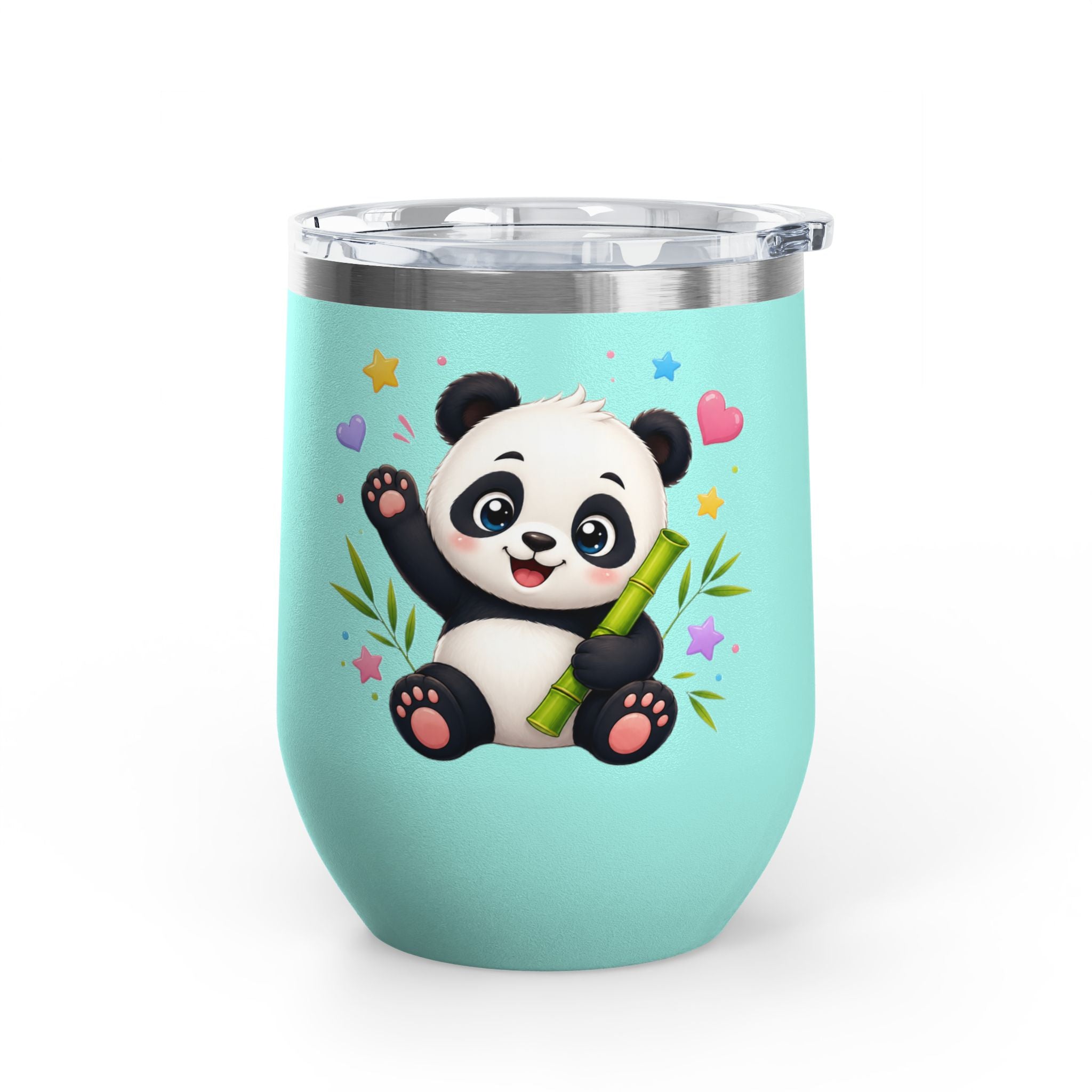 Panda Love 12oz Tumbler — Cute Bamboo Baby Panda Insulated Cup