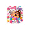 Granny Hugs Happy Hearts Vinyl Decal | Kiss-Cut Sticker