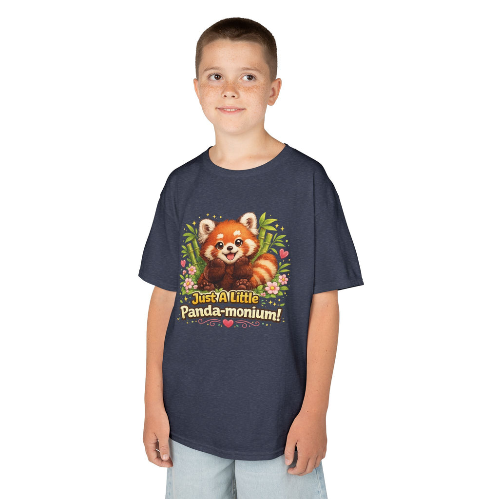 Red Panda Illustration Kids T-Shirt | "Just A Little Panda-monium"