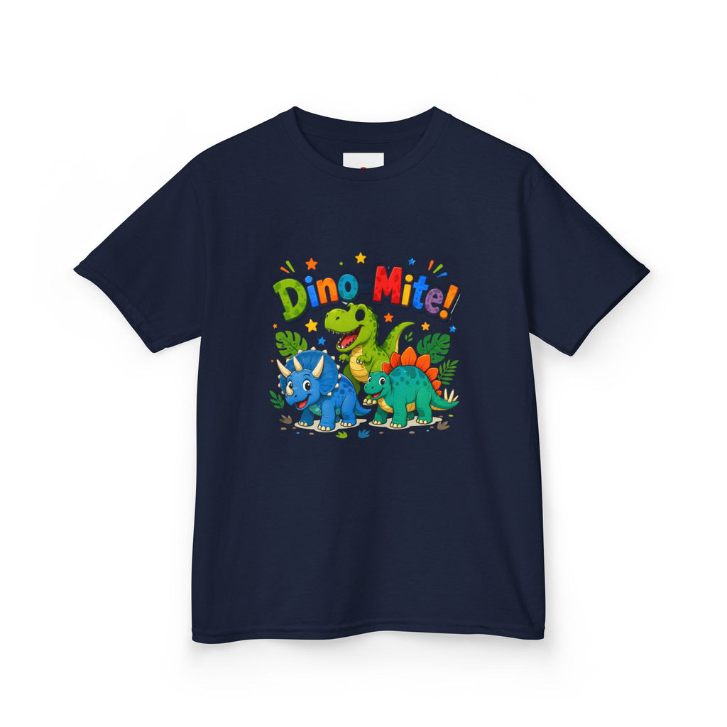 Kids T-Shirt - "Dino-Mite!" Colorful Dino Crew Tee for Toddlers & Kids