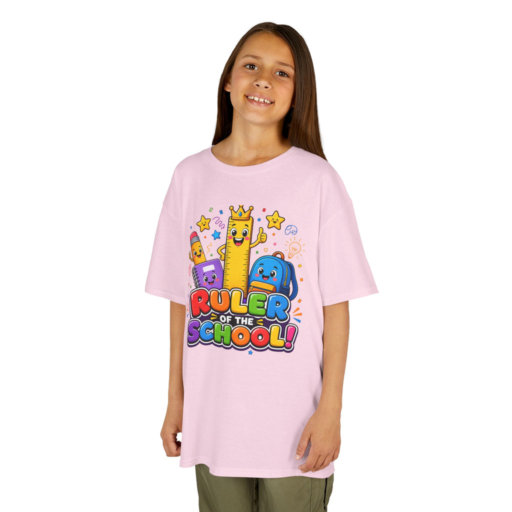 Ruler of the School kids T-Shirt | Cute School Supplies Graphic