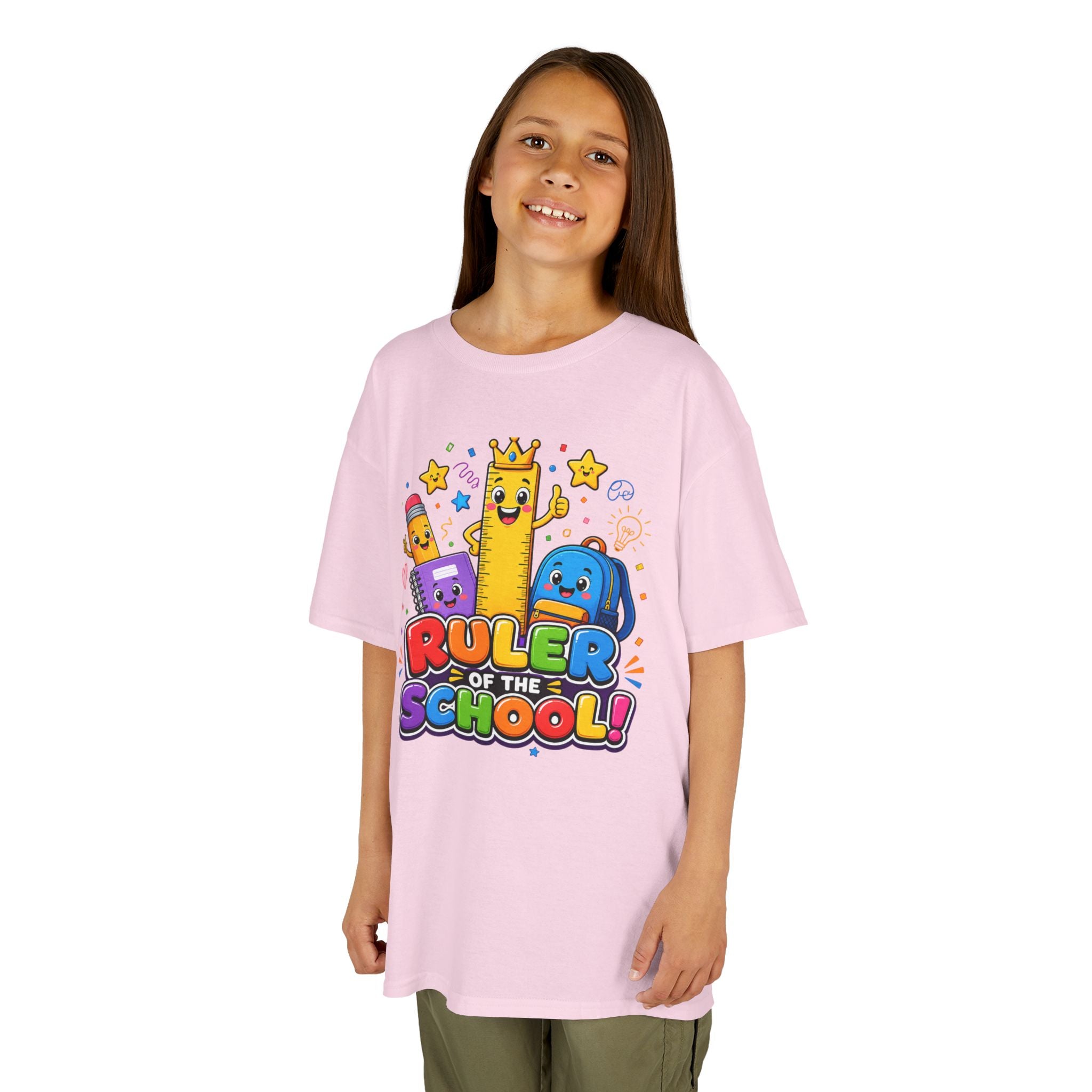 Ruler of the School kids T-Shirt | Cute School Supplies Graphic