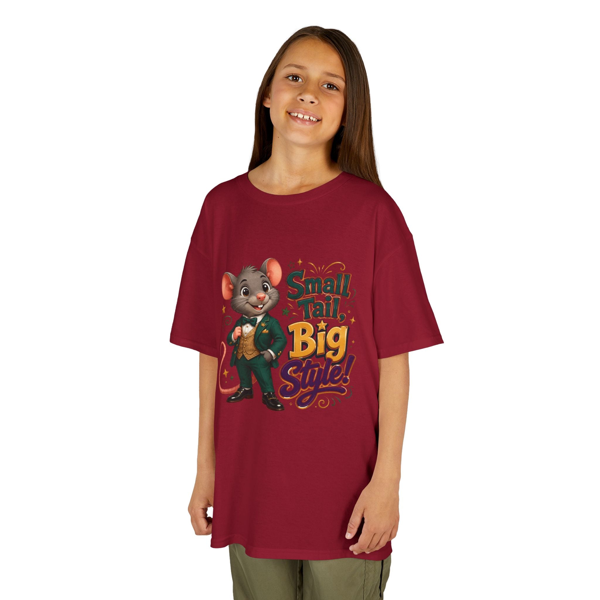 Kids T-Shirt — “Small Tail, Big Style!” Cartoon Mouse Graphic Tee