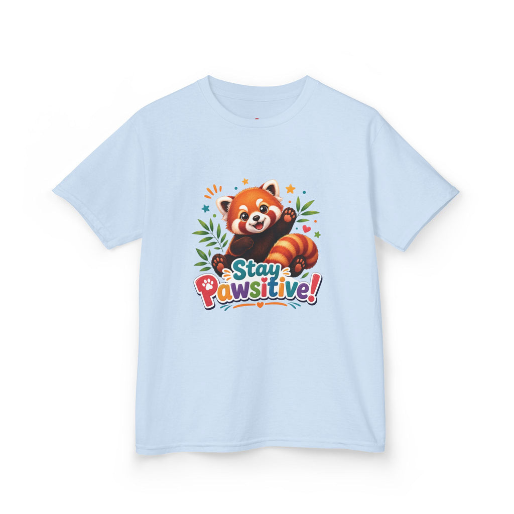 Stay Pawsitive Red Panda Kids Tee | Cute Animal Positive Message