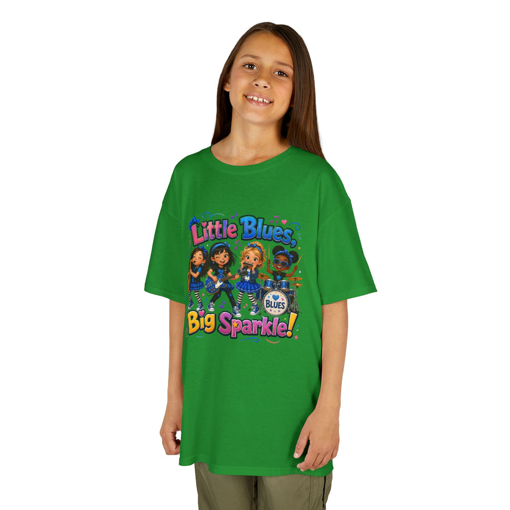 Kids Tee — "Little Blues Big Sparkle" Band Graphic