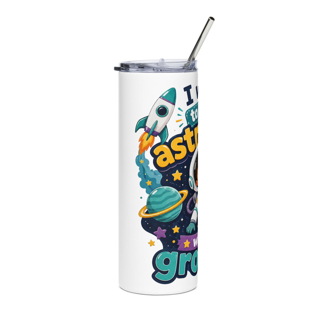 Space Explorer 20oz Stainless Tumbler — "I Want to Be an Astronaut When I Grow Up" Kids Travel Cup