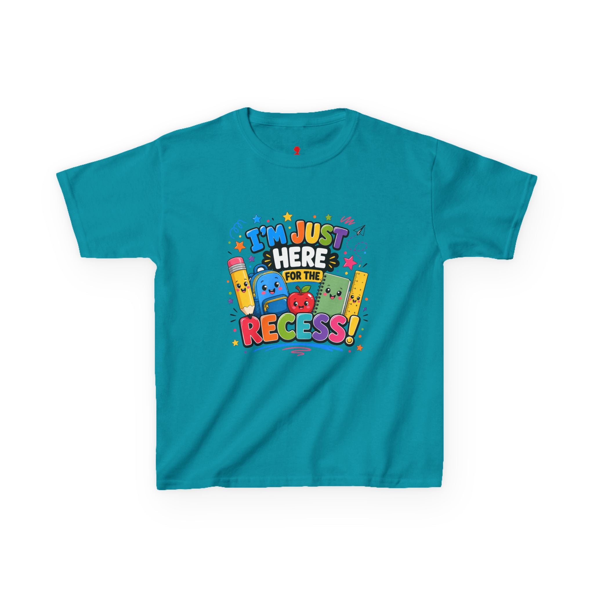 I'm Just Here for Recess Kids T-Shirt | Playful School Graphic Tee