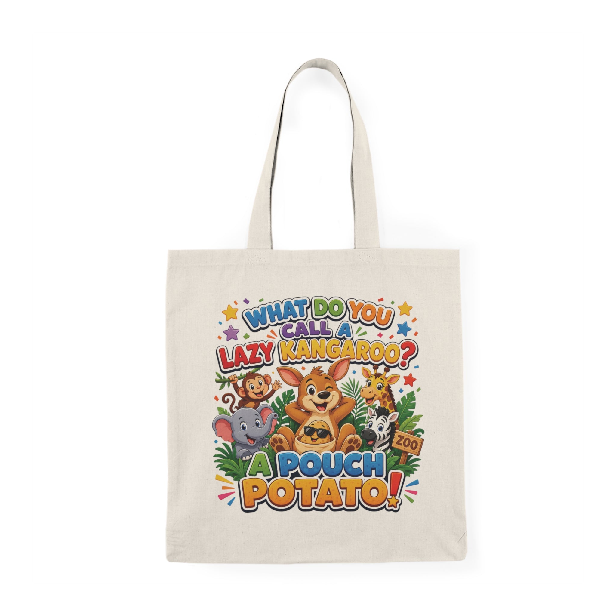 What Do You Call A Lazy Kangaroo? A Pouch Potato Tote Bag | Cute Animal Pun