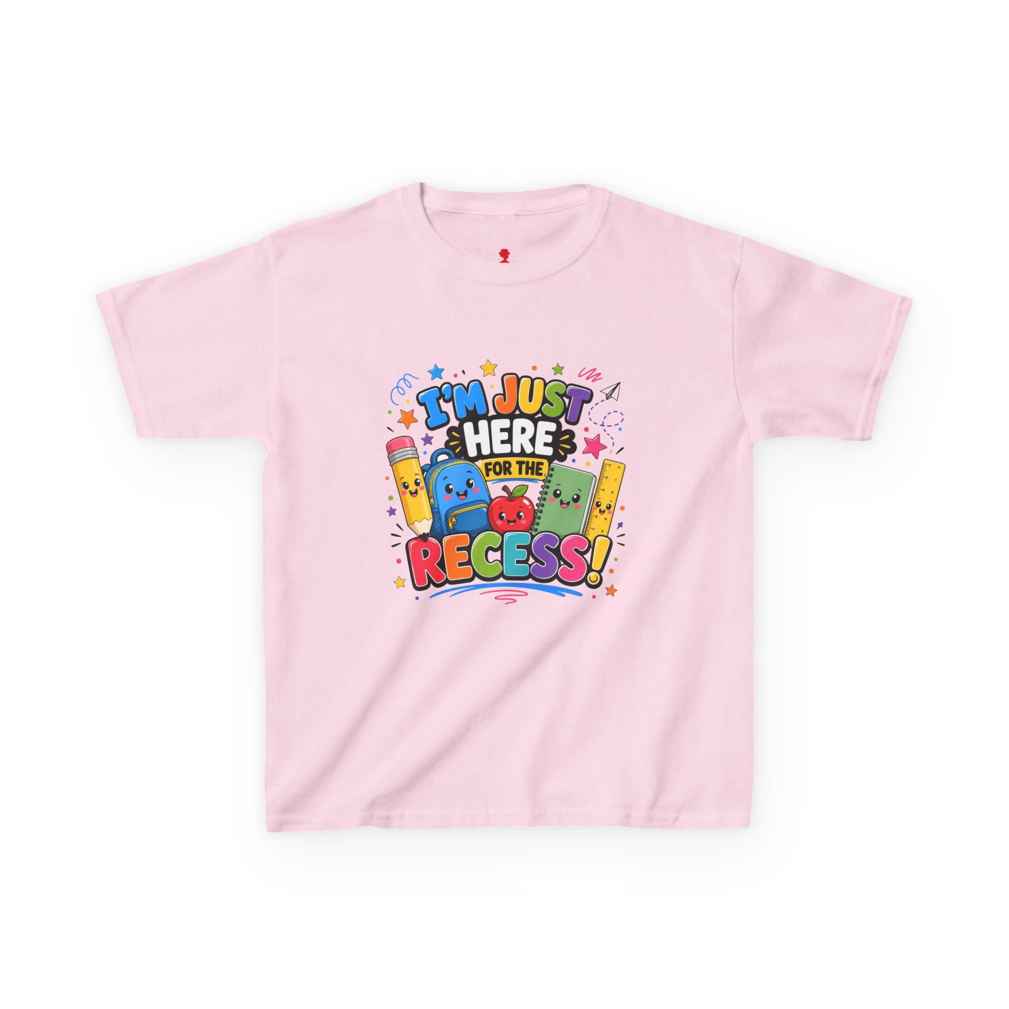 I'm Just Here for Recess Kids T-Shirt | Playful School Graphic Tee
